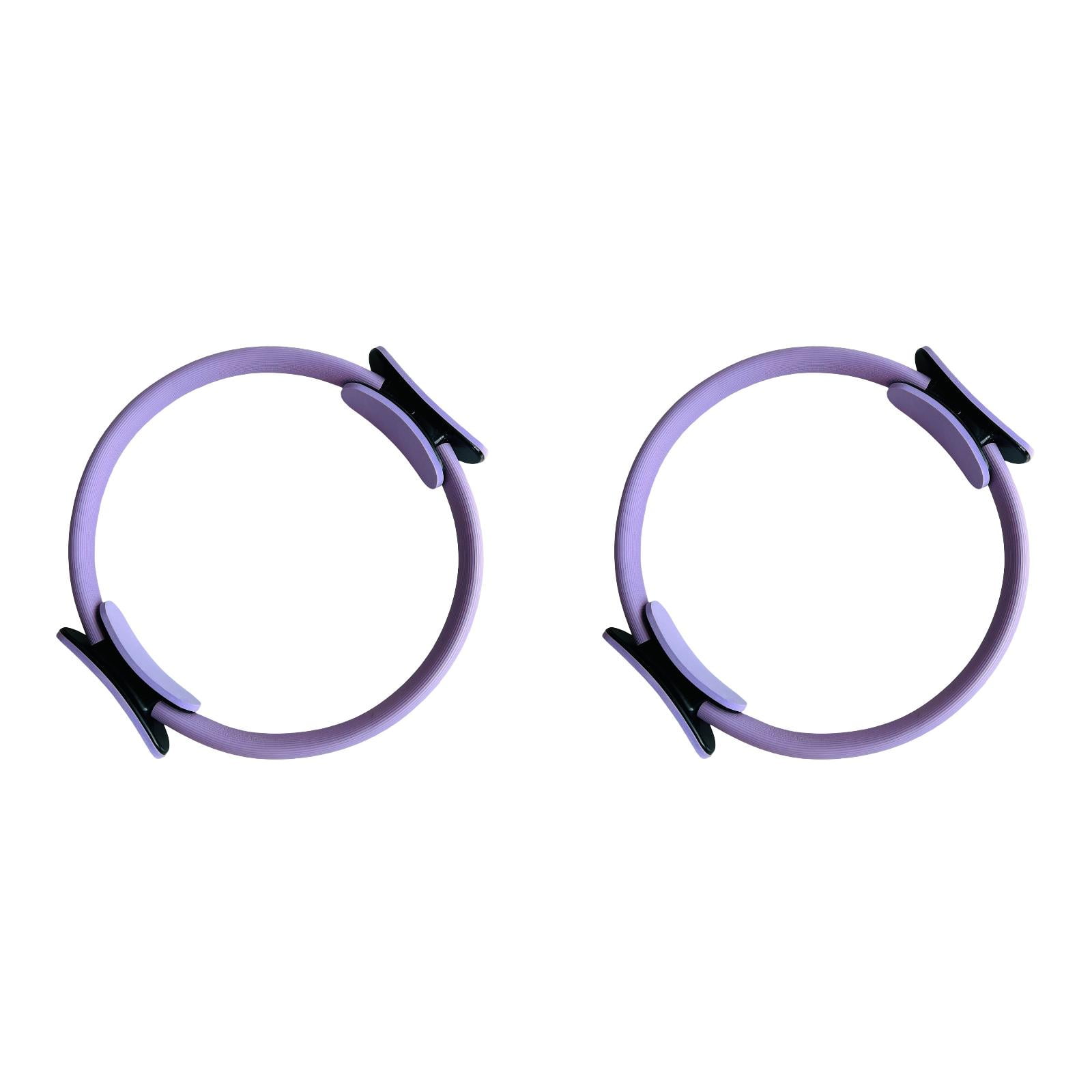 15-Inch Pilates Ring Circle with Dual Padded Handles, 2PCS Yoga Rings ...