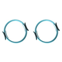 15-Inch Pilates Ring Circle with Dual Padded Handles, 2PCS Yoga Rings Magic Circle, Flexible Fitness Equipment for Toning Arms, Thighs, Legs & Core, Lightweight & Durable Home Exercise Tool