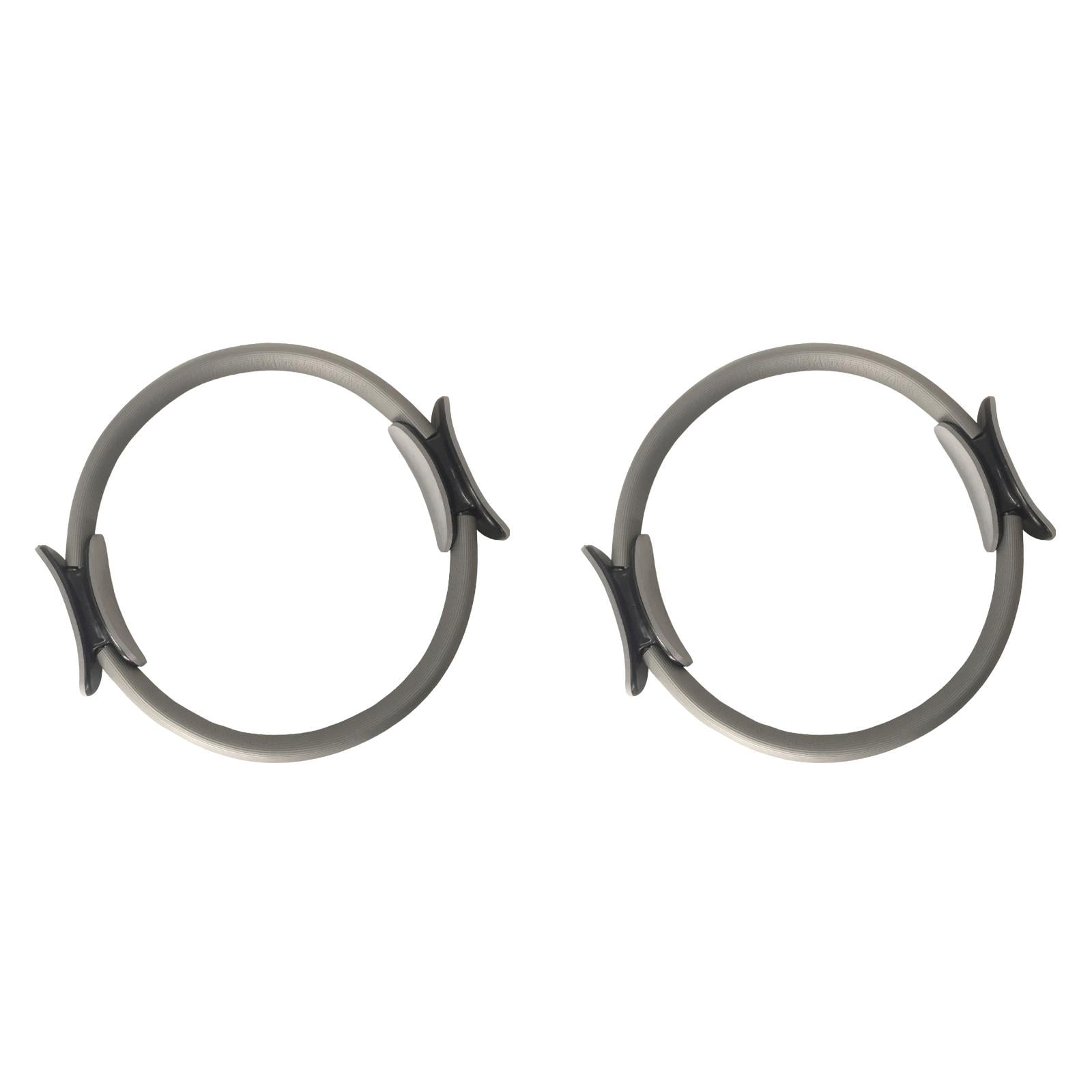 15-Inch Pilates Ring Circle with Dual Padded Handles, 2PCS Yoga Rings ...