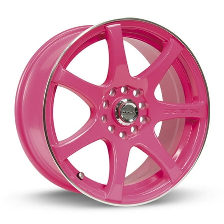 15 Inch Pink Alloy Wheel Rim for Chevrolet Spark, RTX 81117 15x6.5 4x100 4Lug