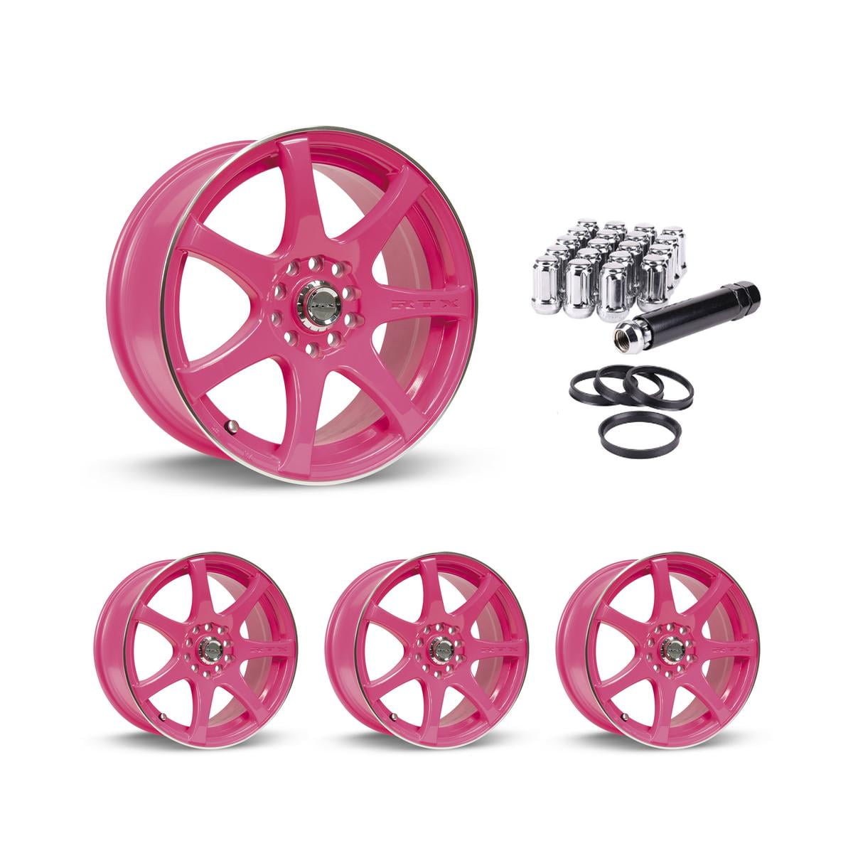 15 Inch Pink Rims (Set of 4) for 2007-2020 Honda Fit, RTX 81117-ES ...