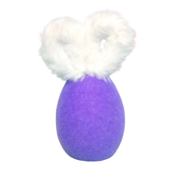 15 Inch Plush Foam Easter Egg Decorations with Fluffy Bunny Ears for Tabletop Display