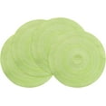 thumbnail image 1 of 15 Inch Round Braided Placemats Set of 4, Washable Heat Resistant Cotton Polyester Circle Place Mats for Kitchen Dining Table - Spring Green, 1 of 5