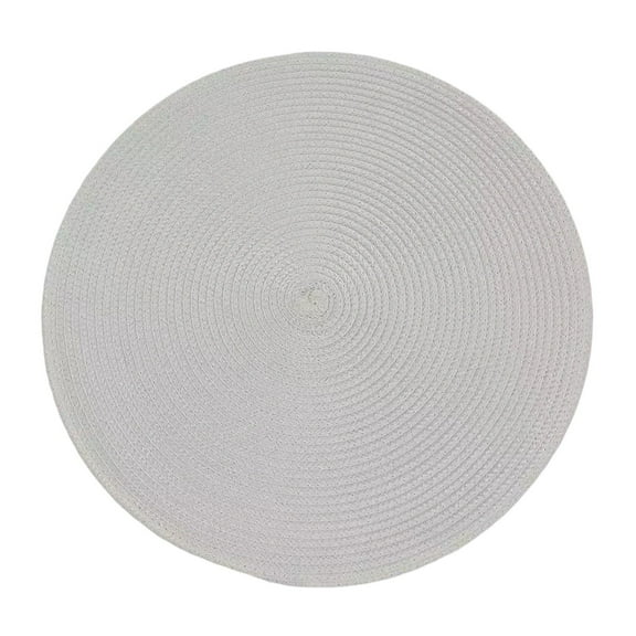 15 Inch Round Braided Placemats, Woven Table Mat Place Mat Household And Oil-proof Pad Heat Insulation Pad, Washable Heat Resistant Cotton Polyester Circle Place Mats for Kitchen Dining Table