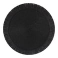 thumbnail image 1 of 15 Inch Round Cotton Placemat, Boho Placemats Table Mats, Woven Washable Table Placemats for Fall Kitchen Dining Home Farmhouse, Thanksgiving Christmas Decor, Heat Resistant Place Mat,Black, 1 of 9