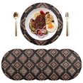 thumbnail image 1 of 15 Inch Round Grid Plate Mats Heat Non-Slip Resistant PVC Placemats for Kitchen Dining Table Decor Earthy Tones Rhombus Shape 1PCS, 1 of 5