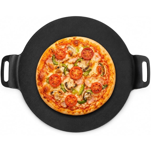 15 Inch Round Pizza Steel for Oven, Non-Stick Carbon Steel Baking Sheet
