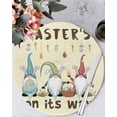 thumbnail image 1 of 15 Inch Round Placemats Set of 4, Beige Gnomes Easter Non Slip Heat Insulation PP Table Mats, Eggs Botanical Carrot Pastoral Washable Place Mats for Kitchen Dining Party Table Decor, 1 of 7