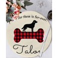 thumbnail image 1 of 15 Inch Round Placemats Set of 4, Black Red Buffalo Plaid Non Slip Heat Insulation PP Table Mats, Bones Cute Dogs Pets Washable Place Mats for Kitchen Dining Party Table Decor, 1 of 7