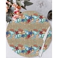 thumbnail image 1 of 15 Inch Round Placemats Set of 4, Blue Starfish Conch Non Slip Heat Insulation PP Table Mats, Ocean Coral Summer Beach Coastal Washable Place Mats for Kitchen Dining Party Table Decor, 1 of 7