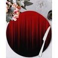 thumbnail image 1 of 15 Inch Round Placemats Set of 4, Dark Red Black Ombre Non Slip Heat Insulation PP Table Mats, Modern Abstract Art Striped Gradient Washable Place Mats for Kitchen Dining Party Table Decor, 1 of 7