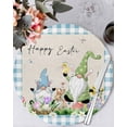 thumbnail image 1 of 15 Inch Round Placemats Set of 4, Easter Non Slip Heat Insulation PP Table Mats, Spring Gnomes Bunny Butterfly Duck Floral Plaid Washable Place Mats for Kitchen Dining Party Table Decor, 1 of 7