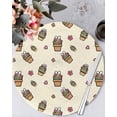 thumbnail image 1 of 15 Inch Round Placemats Set of 4, Easter Rabbits Ears Non Slip Heat Insulation PP Table Mats, Spring Cactus Potted Plant Flowers Yellow Washable Place Mats for Kitchen Dining Party Table Decor, 1 of 7