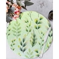 thumbnail image 1 of 15 Inch Round Placemats Set of 4, Green Leaves Non Slip Heat Insulation PP Table Mats, Summer Botanical Farmhouse Leaf Washable Place Mats for Kitchen Dining Party Table Decor, 1 of 7