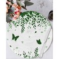 thumbnail image 1 of 15 Inch Round Placemats Set of 4, Green Spring Botanical Non Slip Heat Insulation PP Table Mats, Weeping Eucalyptus Butterfly Washable Place Mats for Kitchen Dining Party Table Decor, 1 of 7