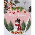 thumbnail image 1 of 15 Inch Round Placemats Set of 4, Pink Christmas Non Slip Heat Insulation PP Table Mats, Xmas Tree Ball Snowflake Winter Gifts Washable Place Mats for Kitchen Dining Party Table Decor, 1 of 7