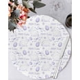 thumbnail image 1 of 15 Inch Round Placemats Set of 4, Purple Easter Non Slip Heat Insulation PP Table Mats, Watercolor Spring Bunny Eggs Flower Washable Place Mats for Kitchen Dining Party Table Decor, 1 of 7