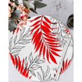 thumbnail image 1 of 15 Inch Round Placemats Set of 4, Red Leaves Non Slip Heat Insulation PP Table Mats, Abstract Modern Geometric Lines Simple Art Washable Place Mats for Kitchen Dining Party Table Decor, 1 of 7