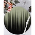 thumbnail image 1 of 15 Inch Round Placemats Set of 4, Sage Green Black Ombre Non Slip Heat Insulation PP Table Mats, Modern Abstract Striped Gradient Washable Place Mats for Kitchen Dining Party Table Decor, 1 of 7