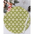 thumbnail image 1 of 15 Inch Round Placemats Set of 4, Sage Green Floral Non Slip Heat Insulation PP Table Mats, Spring Flowers Modern Abstract Art Farmhouse Washable Place Mats for Kitchen Dining Party Table Decor, 1 of 7