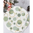 thumbnail image 1 of 15 Inch Round Placemats Set of 4, Sage Green Polka Dots Non Slip Heat Insulation PP Table Mats, Modern Abstract Art Washable Place Mats for Kitchen Dining Party Table Decor, 1 of 7