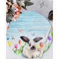 thumbnail image 1 of 15 Inch Round Placemats Set of 4, Spring Easter Non Slip Heat Insulation PP Table Mats, Blue Botanical Tulip Rabbit Butterfly Washable Place Mats for Kitchen Dining Party Table Decor, 1 of 7