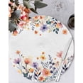 thumbnail image 1 of 15 Inch Round Placemats Set of 4, Spring Floral Non Slip Heat Insulation PP Table Mats, Elegant Flowers Farmhouse Botanical Washable Place Mats for Kitchen Dining Party Table Decor, 1 of 7