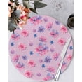 thumbnail image 1 of 15 Inch Round Placemats Set of 4, Spring Floral Non Slip Heat Insulation PP Table Mats, Summer Botanical Purple Pink Flower Washable Place Mats for Kitchen Dining Party Table Decor, 1 of 7