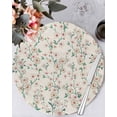 thumbnail image 1 of 15 Inch Round Placemats Set of 4, Spring Floral Non Slip Heat Insulation PP Table Mats, Watercolor Flowers Leaves Tree Branches Beige Washable Place Mats for Kitchen Dining Party Table Decor, 1 of 7