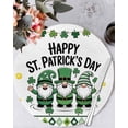 thumbnail image 1 of 15 Inch Round Placemats Set of 4, St. Patrick's Day Non Slip Heat Insulation PP Table Mats, Green Shamrock Gnomes Gold Coin Spring Washable Place Mats for Kitchen Dining Party Table Decor, 1 of 7