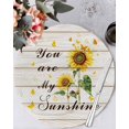 thumbnail image 1 of 15 Inch Round Placemats Set of 4, Sunflower Non Slip Heat Insulation PP Table Mats, Vintage Botanical Washable Place Mats for Kitchen Dining Party Table Decor, 1 of 7