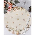 thumbnail image 1 of 15 Inch Round Placemats Set of 4, Thanksgiving Non Slip Heat Insulation PP Table Mats, Autumn Pumpkin Fall Maple Leaves Eucalyptus Washable Place Mats for Kitchen Dining Party Table Decor, 1 of 7