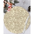 thumbnail image 1 of 15 Inch Round Placemats Set of 6, Beige Spring Floral Non Slip Heat Insulation PP Table Mats, Farmhouse Flowers Elegant Pastoral Washable Place Mats for Kitchen Dining Party Table Decor, 1 of 7
