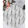 thumbnail image 1 of 15 Inch Round Placemats Set of 6, Black Grey Botanical Non Slip Heat Insulation PP Table Mats, Spring Floral Summer Farmhouse Washable Place Mats for Kitchen Dining Party Table Decor, 1 of 7