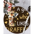 thumbnail image 1 of 15 Inch Round Placemats Set of 6, Brown Giraffe Non Slip Heat Insulation PP Table Mats, Love Heart Spring Floral Botanical Washable Place Mats for Kitchen Dining Party Table Decor, 1 of 7
