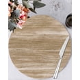 thumbnail image 1 of 15 Inch Round Placemats Set of 6, Brown Non Slip Heat Insulation PP Table Mats, Vintage Modern Abstract Art Ombre Washable Place Mats for Kitchen Dining Party Table Decor, 1 of 7