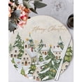 thumbnail image 1 of 15 Inch Round Placemats Set of 6, Christmas Non Slip Heat Insulation PP Table Mats, Winter Xmas Trees Farmhouse Country Cabin on Linen Washable Place Mats for Kitchen Dining Party Table Decor, 1 of 7
