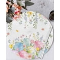 thumbnail image 1 of 15 Inch Round Placemats Set of 6, Easter Eggs Non Slip Heat Insulation PP Table Mats, Country Wildflower Spring Watercolor Botanical Washable Place Mats for Kitchen Dining Party Table Decor, 1 of 7