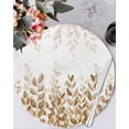 thumbnail image 1 of 15 Inch Round Placemats Set of 6, Eucalyptus Leaves Non Slip Heat Insulation PP Table Mats, Spring Plants Country Yellow Washable Place Mats for Kitchen Dining Party Table Decor, 1 of 7
