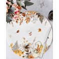 thumbnail image 1 of 15 Inch Round Placemats Set of 6, Fall Grey Orange Non Slip Heat Insulation PP Table Mats, Thanksgiving Pumpkins Brown Maple Leaf Washable Place Mats for Kitchen Dining Party Table Decor, 1 of 7