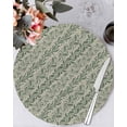 thumbnail image 1 of 15 Inch Round Placemats Set of 6, Green Floral Non Slip Heat Insulation PP Table Mats, Spring Flowers Pattern Botanical Vintage Washable Place Mats for Kitchen Dining Party Table Decor, 1 of 7