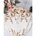 thumbnail image 1 of 15 Inch Round Placemats Set of 6, Orange Brown Eucalyptus Non Slip Heat Insulation PP Table Mats, Watercolor Spring Weeping Botanical Washable Place Mats for Kitchen Dining Party Table Decor, 1 of 7
