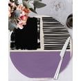 thumbnail image 1 of 15 Inch Round Placemats Set of 6, Purple Black Non Slip Heat Insulation PP Table Mats, Farmhouse Striped Modern Abstract Art Washable Place Mats for Kitchen Dining Party Table Decor, 1 of 7