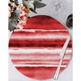 thumbnail image 1 of 15 Inch Round Placemats Set of 6, Red Ombre Non Slip Heat Insulation PP Table Mats, Modern Abstract Art Farmhouse Washable Place Mats for Kitchen Dining Party Table Decor, 1 of 7