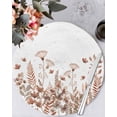 thumbnail image 1 of 15 Inch Round Placemats Set of 6, Spring Floral Non Slip Heat Insulation PP Table Mats, Watercolor Elegant Pastoral Flowers Washable Place Mats for Kitchen Dining Party Table Decor, 1 of 7
