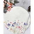 thumbnail image 1 of 15 Inch Round Placemats Set of 6, Spring Floral Non Slip Heat Insulation PP Table Mats, Watercolor Summer Botanical Flowers Washable Place Mats for Kitchen Dining Party Table Decor, 1 of 7