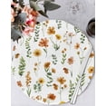 thumbnail image 1 of 15 Inch Round Placemats Set of 6, Yellow Spring Floral Non Slip Heat Insulation PP Table Mats, Flowers Leaves Elegant Pastoral Washable Place Mats for Kitchen Dining Party Table Decor, 1 of 7
