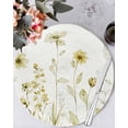 thumbnail image 1 of 15 Inch Round Placemats Set of 6, Yellow Spring Floral Non Slip Heat Insulation PP Table Mats, Summer Flowers Botanical Elegant Washable Place Mats for Kitchen Dining Party Table Decor, 1 of 7