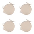 thumbnail image 1 of 15 Inch Round Strap Seat Cushion Non Fixed Dining Chair Cushion Round Stool Seat Cushion 1.8cm Thin Sponge for Dining Stools, Home Seating, Vanity Chairs and All-Season Daily Use (White, 4 PCS), 1 of 7