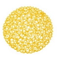thumbnail image 1 of 15 Inch Round Woven Placemats for Dining Table, Boho Decorative Paper Place Mats, Heat Resistant Table Decor for Wedding, Christmas, Thanksgiving & Parties,Yellow, 1 of 4